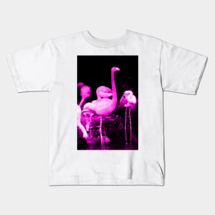 Hot Pink Flamingos Kids T-Shirt